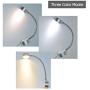 Flexible LED Wall Lamp Reading Lamps,Lysed 3W Reading Light for Bed Headboard，Gooseneck Wall Mount Light,Three Color Warm Light White Light Natural Light,Goose Neck Plug Wired Sconce Lamp