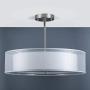 Grazia 20 inch 3 Light Drum Chandelier Ceiling Light - Brushed Nickel - Linea di Liara LL-P117-BN