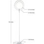 Brightech Eclipse Modern LED Torchiere Floor Lamp - Very High Brightness, Indoor Lamp - Living Room Standing Light - Alternative to Halogen - Built in Touch Dimmer - Silver