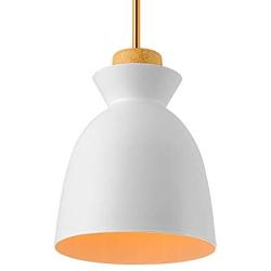 LAKIQ Modern Mini Colorful Pendant Light Nordic Lovely Hanging Ceiling Lighting Kitchen Island Lights for Dining Room Restaurant Bar Living Room (White)