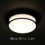 Berliget 12 Inch Metal Industrial Brown 2 Lights Flush Mount Ceiling Light, Hallway Round Modern Bright Ceiling Light Fixture for Kitchen, Bedroom, Laundry, Living Room