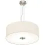 Brushed Nickel Pendant Chandelier 24'' Wide Modern White Canvas 4-Light Fixture for Dining Room House Foyer Kitchen Island Entryway Bedroom Living Room - Possini Euro Design