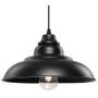 Pendant Lights, Lika Industrial Barn Ceiling Light Fixtures Black Hanging Pendant Lighting for Kitchen Island, Dining Room, Foyer (Black and Flat(One Pack))