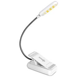 VAVOFO Clip On Book Light for Bed Kids, 7 LED Reading Light with 9-Level Warm Cool White Daylight, Eye Care Lamp with Power Indicator for Bookworms (White)