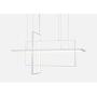 Leniure White Modern Square Cube LED Light Pendant Lamp Chandelier Lighting Fixture 34'' Wide 16'' Deep 20'' High, Warm White 3000K