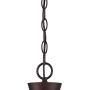 Merriman Bronze Chandelier 28'' Wide Industrial Clear Seeded Glass 5-Light Fixture for Dining Room House Foyer Kitchen Island Entryway Bedroom - Franklin Iron Works