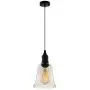 Industrial Vintage Retro Single Light Mini Pendant Light - LITFAD 5.5'' Pendant Lamp Ceiling Light Chandelier with Clear Bell Glass Shade