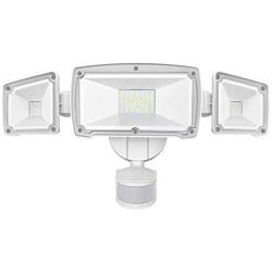 GSBLUNIE LED Security Lights Outdoor 4000LM, 42W 6000K Super Bright Motion Sensor Light, 3 Adjustable Head, IP65 Waterproof Flood Light Outdoor for Entryways, Stairs, Yard and Garage