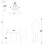 Maxax Modern Flush Mount Crystal Chandelier Lighting Ceiling Light Fixture Pendant Lamp for Dining Room,Bathroom, Bedroom,Living Room -4 Lights