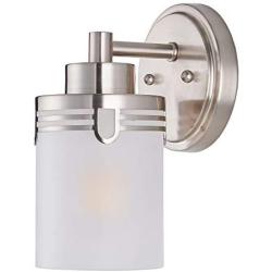 Doraimi 1 Light Frosted Glass Shade Wall Sconce Lighting with Brushed Nickel Finish,Modern Wall Light Fixture with Hollow Lamp Cup for Bath Room, LED Bulb(not Include)