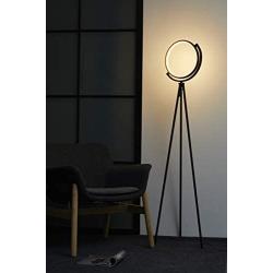 Syrinx Eclipse LED Floor Lamp, Modern Tripod LED Floor Lamp LED Ring Light for Living Rooms, Bedroom, Dorm Room, Office