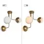 KSANA Gold Semi Flush Mount Ceiling Light with 3 Globe Shades for Dining Room, Kichen Island, W23.6''xH22.8''