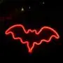Red Bat Led Neon Light Art Decorative Novelty Neon Sign Wall Table Decor for Christmas Party Children’s Room Living Room Bar Hotel Decoration