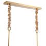 NOXARTE Brass Chandelier Modern Crystal Gold Sputnik Pendant Light Flush Mount for Dining Room Hallway Bedroom 8 Lights