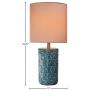 Amazon Brand - Rivet Geometric Ceramic Living Room Table Desk Lamp, 22.75'', Blue