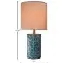 Amazon Brand - Rivet Geometric Ceramic Living Room Table Desk Lamp, 22.75'', Blue