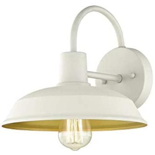 Odeums Farmhouse Barn Lights, Outdoor Wall Lights, Exterior Wall Lamps, Industrial Wall Lighting Fixture, Wall Mount Light in Beige Finish with Copper Interior (1 Pack) Odeums Farmhouse Barn Lights, Outdoor Wall Lights, Exterior Wall Lamps, Industrial Wall Lighting Fixture, Wall Mount Light in Beige Finish with Copper Interior (1 Pack)