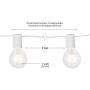 Brightech Ambience Pro - White, LED Globe Outdoor String Lights - Waterproof, 1W Vintage Edison Bulbs - 26 Ft Patio Lights Create Cafe Ambience in Your Backyard