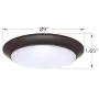 Gruenlich LED Flush Mount Ceiling Lighting Fixture, 9 Inch Dimmable 15.5W 1050 Lumen, Aluminum Housing Plus PC Cover, ETL and Damp Location Rated, 2-Pack (Bronze Finish-3000K)