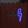 Solar LED Neon Decorative Lights, Neon Sign Shaped Decor Light, Lightning Shape Outdoor Decor for Christmas Halloween Decoration Living Room, Wall,Birthday Party, Wedding Party (Blue)