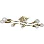 ELUZE Ceiling Light Fixture Industrial Metal Flush Mount Light Brushed Brass Ceiling Lamp with 8 Lights for Dining Room Kitchen Living Room Lighting ELUZE Ceiling Light Fixture Industrial Metal Flush Mount Light Brushed Brass Ceiling Lamp with 8 Lights for Dining Room Kitchen Living Room Lighting