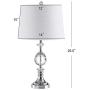 JONATHAN Y JYL5036A Channing 25.5'' LED Crystal/Metal Lamp Glam,Contemporay,Transitional for Bedroom, Living Room, Office, College Dorm, Coffee Table, Bookcase, Clear/Chrome