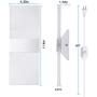 KOMINT Wall Sconce Plug in, Dimmable Wall Sconce 15W 6000K Cool White Wall Sconce Lighting with 6FT Plug in Cord and a Dimmable On/Off Switch on The Cord