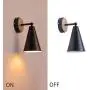 MWZ Rustic Farmhouse Black Metal and Wood Wall Sconce Adjustable Lamp，2 Pack ,Rustic Wall Lighting Fixture for Bedroom, Living Room, Headboard, Garage, Porch
