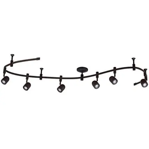 Catalina Lighting 21903-000 Transitional 6 Integrated LED Flex Track Ceiling Light, Bulbs Included, 96'', Bronze Catalina Lighting 21903-000 Transitional 6 Integrated LED Flex Track Ceiling Light, Bulbs Included, 96'', Bronze