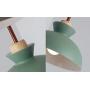 STGLIGHTING Wooden Socket Pendant Light with 15ft Plug-in UL On/Off Dimmer Switch Cord Macaron Green Lampshade Light Fixtures Nordic Minimalist Loft Style Lamps for Dining Room Bulbs Not Included