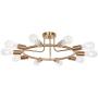 BONLICHT Modern Ceiling Light 10-Light Sputnik Chandelier Lighting Brushed Brass Chandelier Gold Mid Century Light Fixture Ceiling Light for Living Room Dining Room Bedroom Foyer Hallway