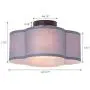 VILUXY Semi-Flush Mount Ceiling Light Fixture Gray Fabric Drum Shade Black Brush Paint Finish for Bedroom, Dining Room, Corridor, Living Room 13.77'' 4-Light VILUXY Semi-Flush Mount Ceiling Light Fixture Gray Fabric Drum Shade Black Brush Paint Finish for Bedroom, Dining Room, Corridor, Living Room 13.77'' 4-Light