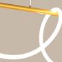 TFCF Modern LED Pendant Light with Remote Control Stepless Dimmable Contemporary Chandelier Gold 78W Adjustable Ceiling Fixture Wave Light for Dining Room & Kitchen Island (80cm/31.49Inch)