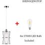 SHENGQINGTOP Modern Cylindrical Pendant Light with Frosted Glass, Brushed Nickel Hanging Light, Transitional Metal Pendant Lighting Fixture for Kitchen Island Sink Dining Room Bar, Led Bulb Included