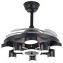 42'' Modern Ceiling Fans with Lights, 3 Colors Change 3 Speed Set, Mute motor Indoor Fan Light for Living Room, Kitchen, Bedroom, Dining Room, Dinner Rroom (Black)