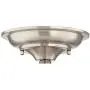 Schoolhouse Floating Ceiling Light Semi Flush Mount Fixture Brushed Nickel 12'' Wide Clear Glass for Bedroom Kitchen Living Room Hallway Bathroom - Regency Hill