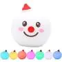 SUSSURRO Silicone Night Light for Kids, Portable Color Changing Glow Led Cute Snowman Lamp Soft Touch Light for Bedroom(Smile Snowman)