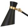 Henn&Hart Rex Two Tone Black and Brass Finish Table Lamp for Living Room / Office / Bedside