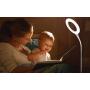 Floor Lamp with 3 Brightness Levels, 600 Lumens, 360° Adjustable LED Floor Light, TW Dimmable Best Non-Glare Reading Standing Lamp for Sewing Living Room Bedroom Office (White)