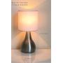 YIFONTIN Touch Lamp Sensor Control Table Light 3 Brightness Level Dimmable Gourd Table Lamps for Livingroom Bedroom Dorms and Office, Silver.
