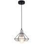 LBTSMUK Black Cage Pendant Lighting with Metal Shade Modern Concrete Ceiling Hanging Light for Kitchen Island Cafe Loft Counter Dining Room Bar Spiral Staircase