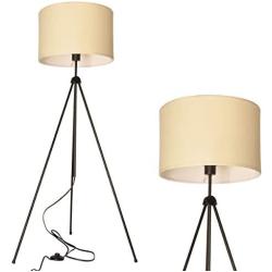 Modern LED Tripod Floor Lamps for Living Room, Bedroom, White Mid Century Standing Design Light with Metal Legs, Adjustable Contemporary Tall Lamp for Office-Blub not Included