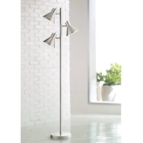 Luken Modern Floor Lamp 3-Light Tree Brushed Steel Adjustable Heads for Living Room Reading Bedroom Office - 360 Lighting Luken Modern Floor Lamp 3-Light Tree Brushed Steel Adjustable Heads for Living Room Reading Bedroom Office - 360 Lighting