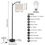 Haian Classic Standing Modern Floor Lamp with Arc Lamp Shade for Living Room,Bedroom,Tall Mid Century Farmhouse Reading Floor Light Equipped with Foot Switch and Stable Metal Base,LED Bulb Included …