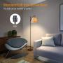 LEPOWER Floor Lamp for Living Room, Mid Century Standing Reading Light with Arc Hanging Lampshade, Modern Design Tall Pole Lamp for Office, Farmhouse, Bedroom and Nursery, E26 Lamp Base
