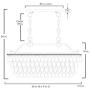 Edvivi 4-Light Antique Bronze Rectangular Linear Crystal Chandelier Dining Room Ceiling Fixture | Glam Lighting