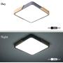 LED Flush Mount Ceiling Light - 15.75Inch Modern Ultral-Thin LED Ceiling Light Fixture, 30W (200W Equivalent) Metal & Wood Edge,2000lm,6500K Bright White Ceiling Lamp for Bathroom,Living Room,Grey