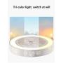 ZYQDRZ Ultra-Thin Ceiling Bedroom Invisible Fan Light Ceiling Fan Light Dining Room Living Room Modern Minimalist Home with Electric Fan Chandelier,White