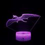 4 Pcs 3D Dinosaur Night Light, DDD LAMP Led Illusion Lamp 16 Color Change Remote Control Lights for Bed Living Room Kids Girls Boys Xmas 7378