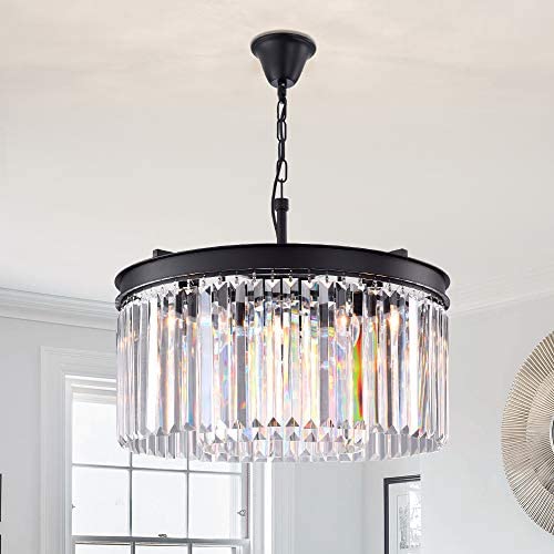 Modern Crystal Chandelier Pendant Ceiling Lamp Crystal Lighting Fixture for Dining Room, Living Room (5 Lights)